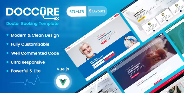 Doccure - Online Doctor Appointment Booking Management Directory System Vuejs Template