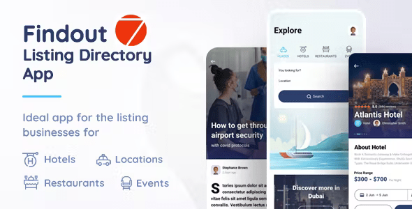 Findout - Listing Directory App Framework Template