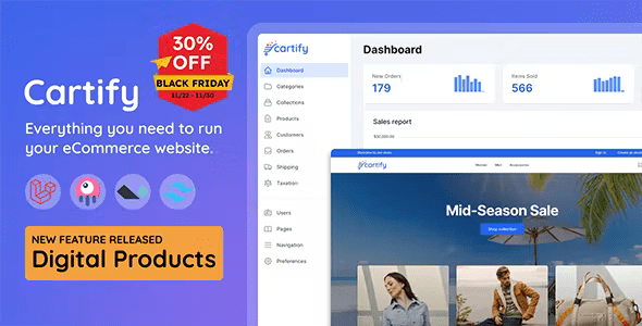 Cartify - Laravel Ecommerce Platform with Tailwind CSS