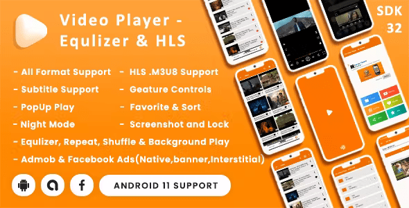 Video Player with Equalizer - Subtitle - HLS Play(Android 13 + SDK 34)