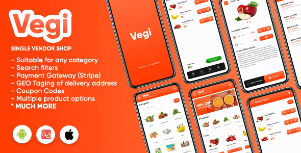 Vegi - The Ultimate Grocery - Food - Milk Ordering app with Delivery boy & Admin : Android / Laravel
