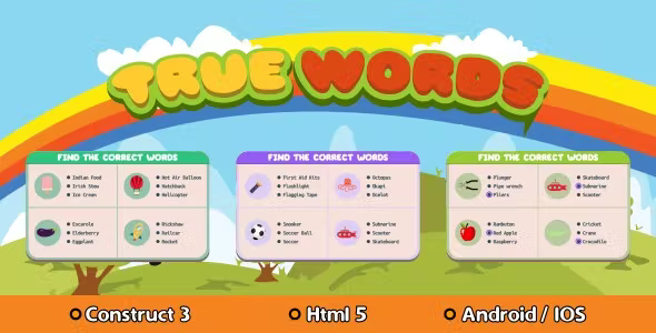 True Words - HTML5 Game (Construct 3)