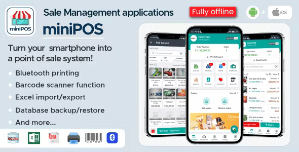 MiniPOS Offline - Xamarin.Forms Mobile POS Application with License System