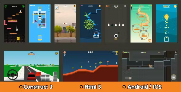 10 GAMES BUNDLE - HTML5 Game (Construct 3)