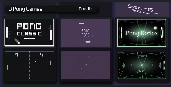 3 Pong Games Bundle - HTML5 Construct Games