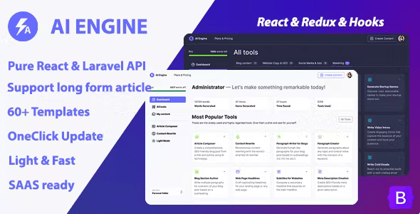 AI Engine - AI Copywriter & Content Writer (SAAS)