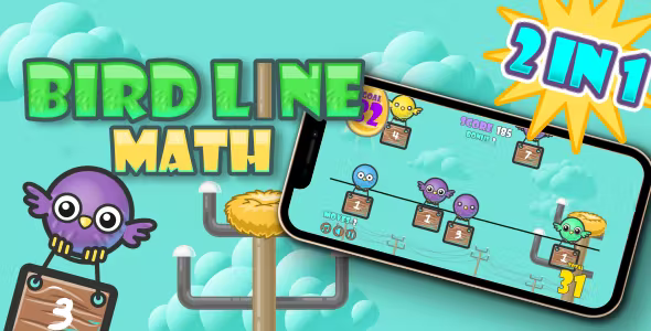 Bird Line Math - HTML5 Math Game (Construct 3)