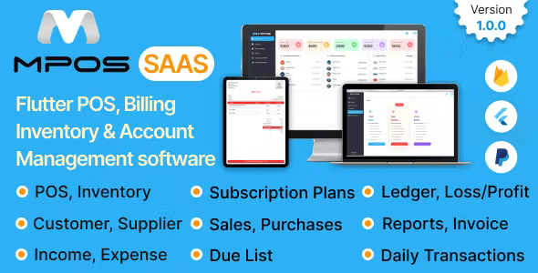 MPOS - POS Inventory & Billing POS software (SAAS)