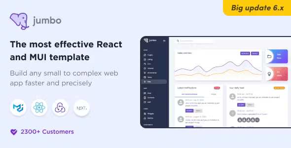 Jumbo - React Admin Template with Material-UI