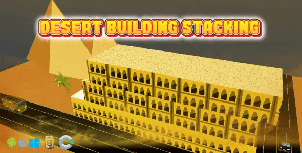 Desert Building Stacking | Construct 3 | HTML Game
