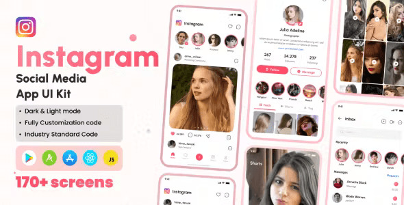 Instagram - Social Media React Native CLI Ui Kit