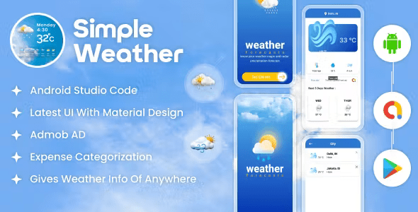 Simple Weather - Weather Indicate Android App - Weather Alert