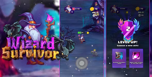 Wizard Survivor - HTML5 (Construct 3) - Premium Game