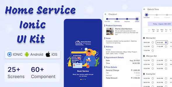 Home Service Ionic v7 UI Kit