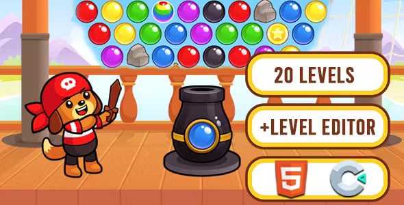 Pirates World Bubble Shooter HTML5 Game