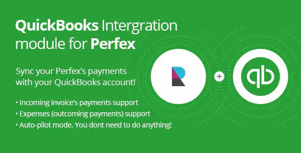 QuickBooks module for Perfex CRM - Synchronize Invoices, Payments and Expenses