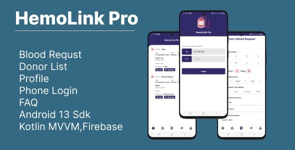 HemoLink - Nearest Bloodbank,, Blood Donor With Firebase