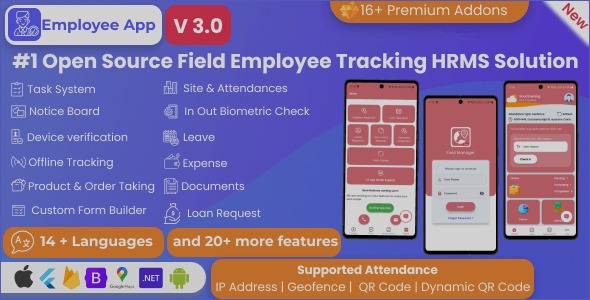 Employee App for Field Manager SaaS & non SaaS | Employee GPS tracking application | Flutter