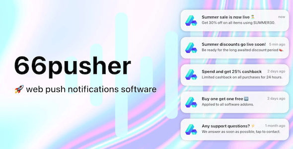 66pusher - Web push notifications