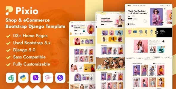 Pixio - Shop & eCommerce Django Template