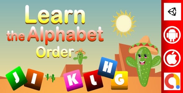 Edukida - Learn the Alphabet Order Unity Kids Educational Game With Admob For Android and iOS