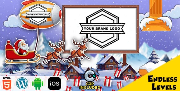 Future Santa HTML5 Construct 3 Game