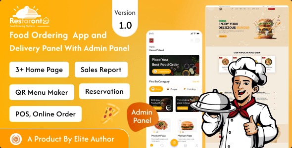 Restaurant Food Ordering App with QR Code Menu Maker, Table Ordering System and Restaurant POS