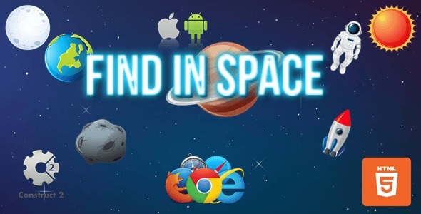 Find In Space - HTML5/Mobile Game - (.Capx)