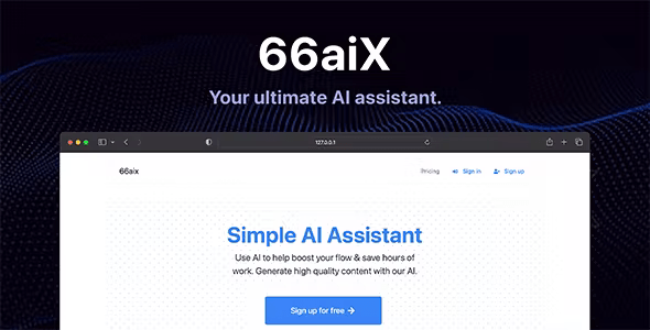 66aix - AI Content, Chat Bot, Images Generator & Speech to Text (SAAS)