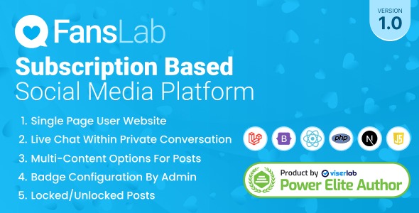 FansLab - Subscription Based Social Media Platform