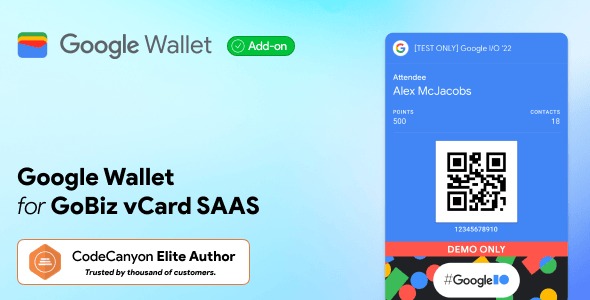 Google Wallet Addon GoBiz – vCard SaaS Digital Business Card Script