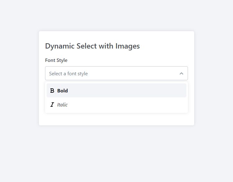 Dynamic Select With Images Using Html And Javascript - Light Arts - Modern High Resolution Collection