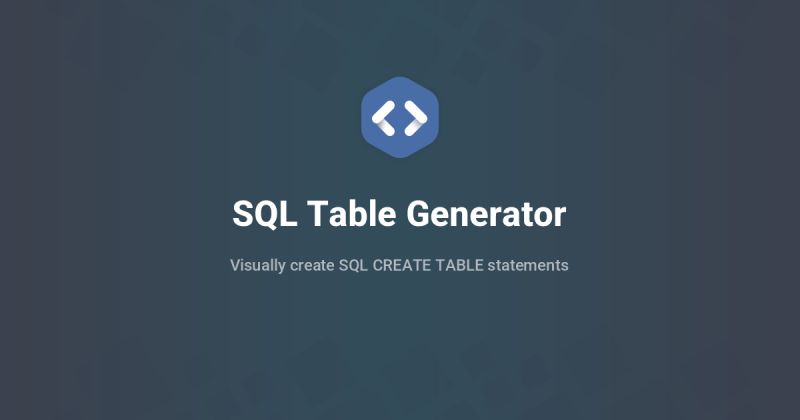 Sql Table Generator Free Online Visual Tool - Light Pictures - Incredible 4K Collection