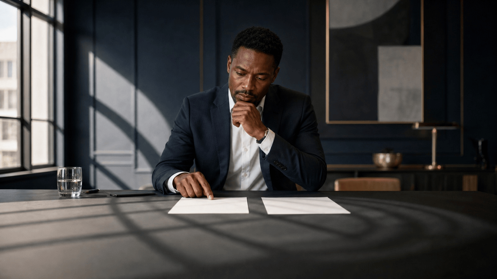 Executive considering how emotional patterns influence a decision