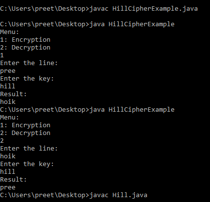 Cryptography Hill Cipher Python Cryptography Hill Cipher Python