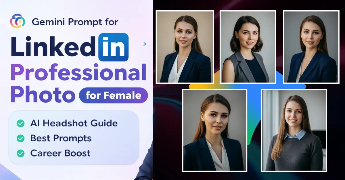 Gemini Prompt for LinkedIn Professional Photo for Female