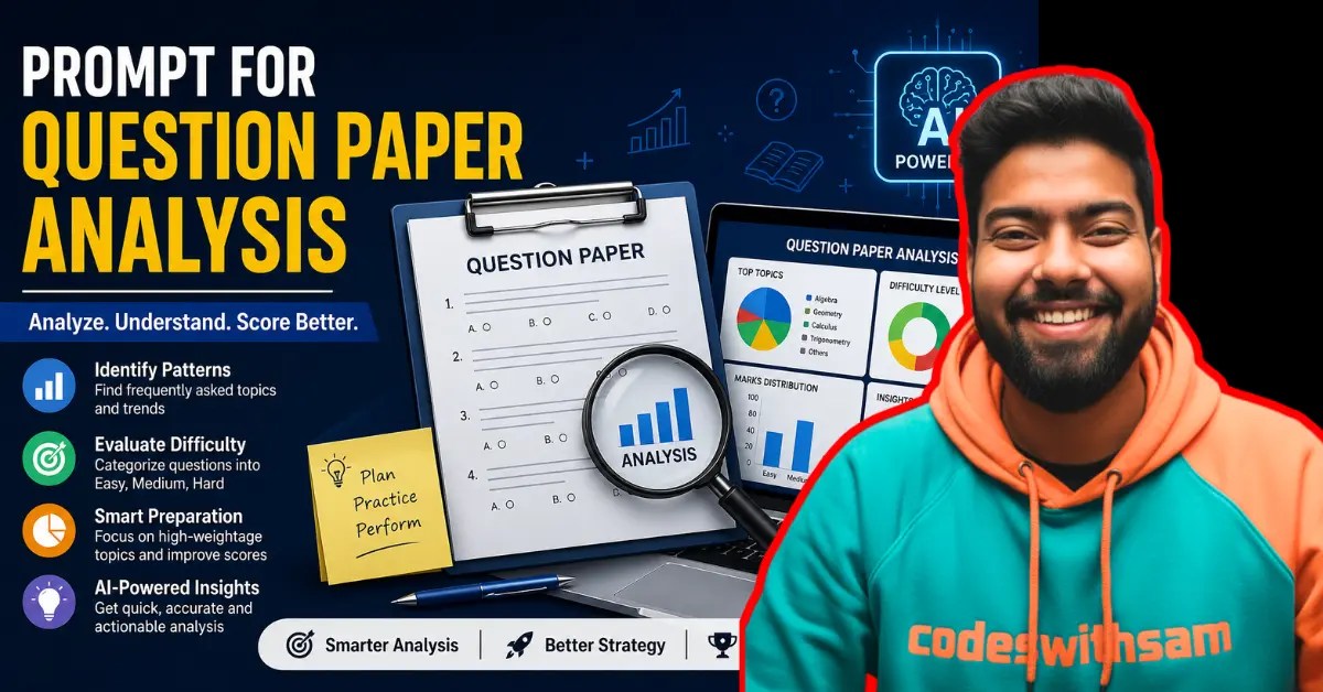Best Prompt for Question Paper Analysis Improve Exam Strategy with AI