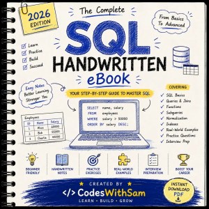 SQL Handwritten Notes
