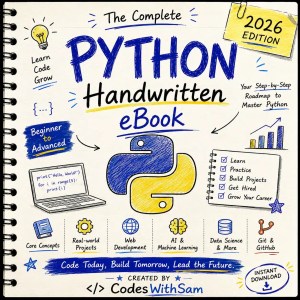 Python Handwritten Notes 2026 (Beginner to Advanced) | Complete Python Programming eBook PDF
