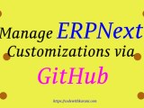 Managing Frappe Erpnext Custom Code Via Github Code With Karani