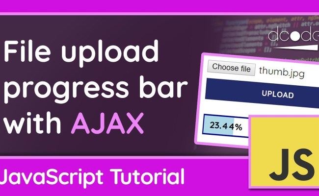 Easily Create File Upload Progress Bar Using Only Javascript