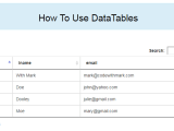 How To Use Datatables