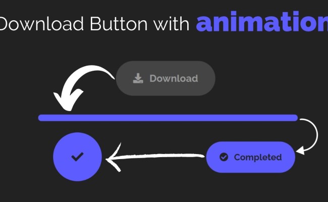 How To Create Download Button With Animation Using HTML And CSS