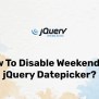 Disable Weekends In JQuery Datepicker - Codewolfy