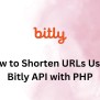 Shorten URLs Using Bitly API With PHP
