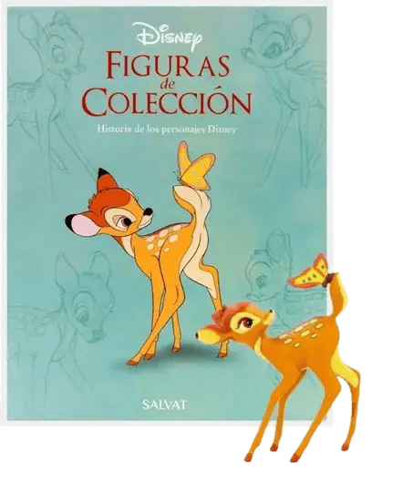Libro y figura de Bambi de la colección Figuras de Disney
