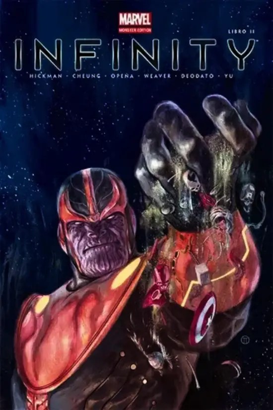 Marvel Monster Edition Infinity Libro 2, cómic de los Vengadores y Thanos