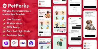PetPerks - Pet Care Store eCommerce Mobile App Template ( Bootstrap + PWA )