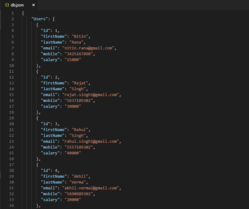 Display Table in Angular 7|8|9 using JSON Server Rest API | Codez Up
