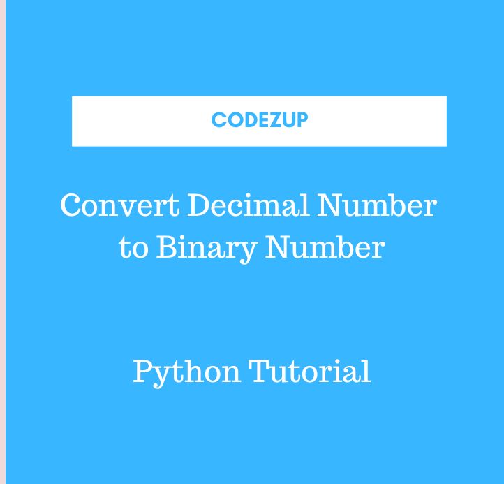 Python Program To Convert Decimal Number To Binary Number Codez Up - Ocean Illustration Collection - Desktop Quality